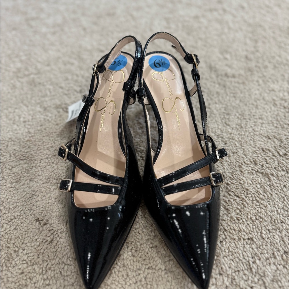 Jessica Simpson Black Patent Leather Heels